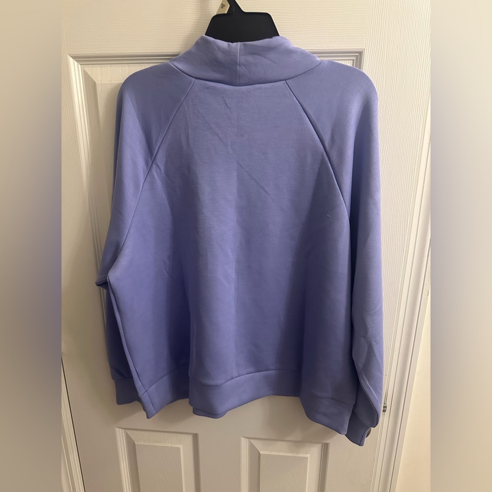New Scoop Women's Ultimate Scubaknit Funnel Neck Sweatshirt size XL lavender - Picture 10 of 10